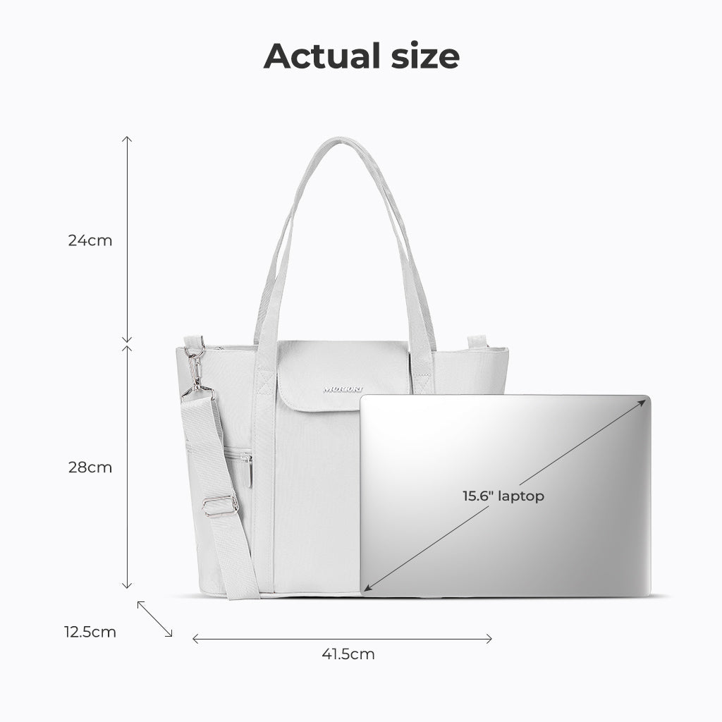 MURIOKI-Nature Tote Bag with Laptop Compartments G1016 (35x29x14CM) - shop.murioki