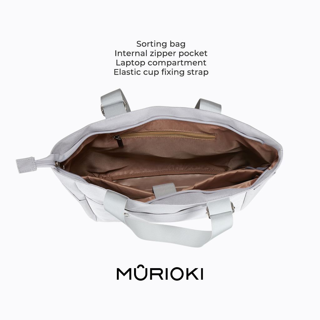 MURIOKI-Glacier 15.6-inch Laptop Office Bag Large Capacity with Adjustable Strap G1018(35*12*29cm) - shop.murioki