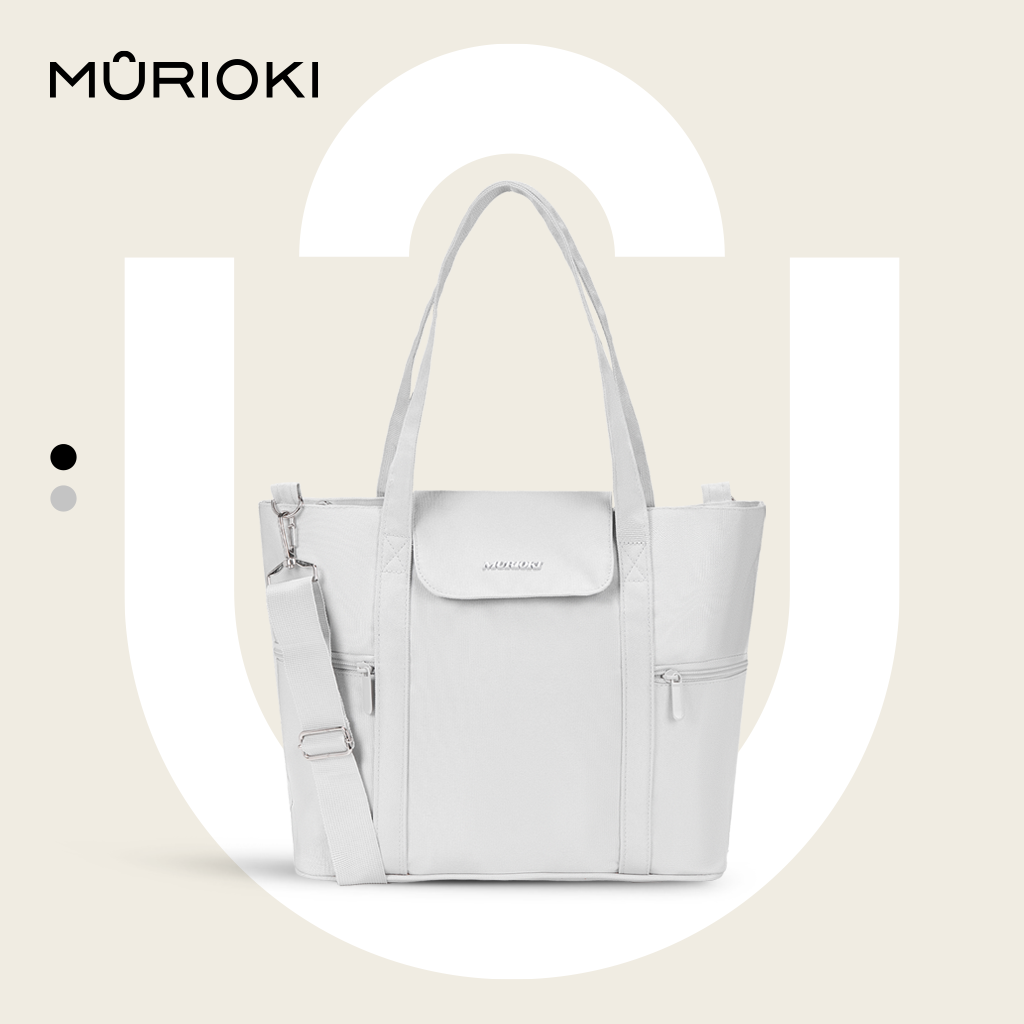 MURIOKI-Nature Tote Bag with Laptop Compartments G1016 (35x29x14CM) - shop.murioki