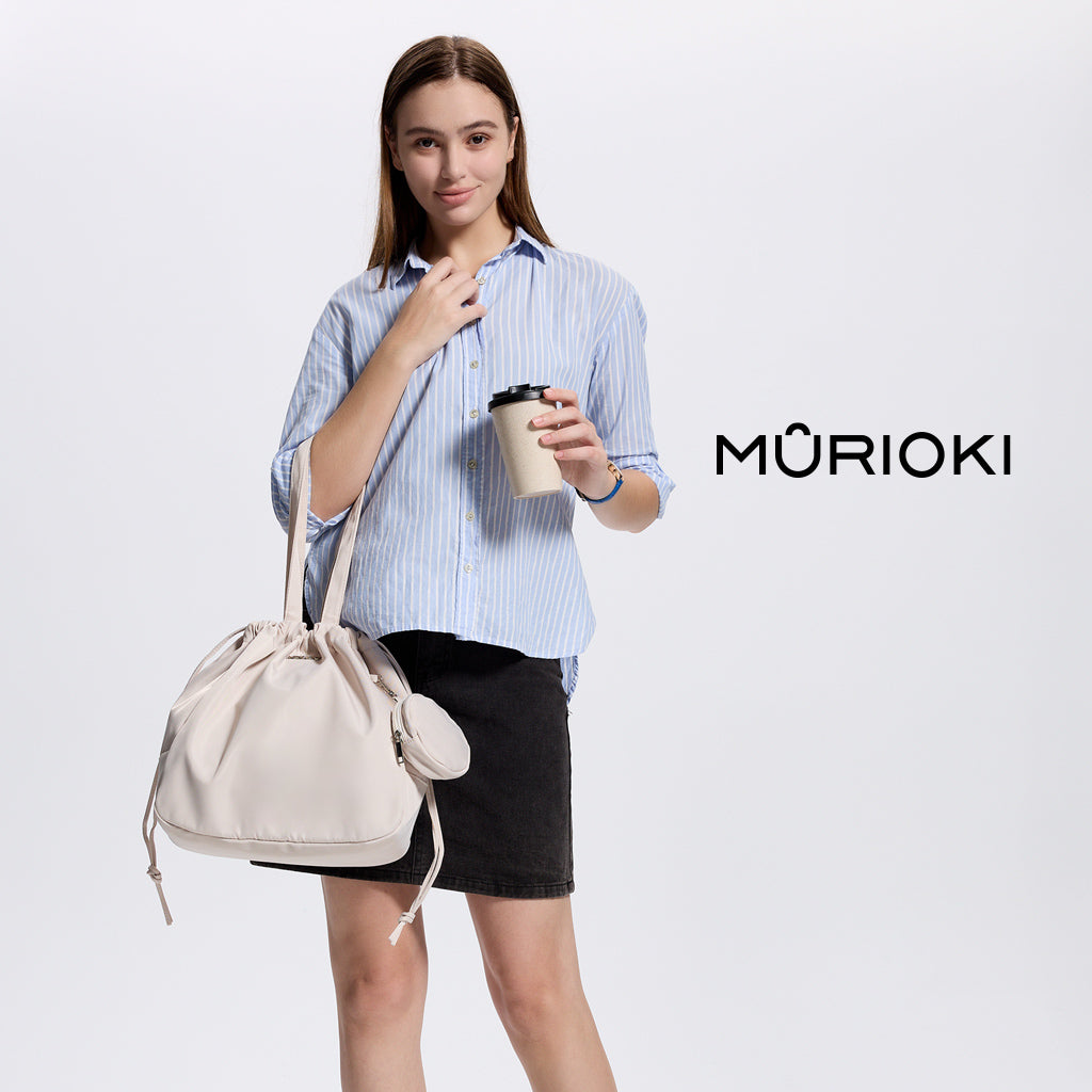 MURIOKI-Jasmine 16 Inch Laptop Tote Bag for College with Detachable Earphone Pouch G1031(47*16*34CM) - shop.murioki