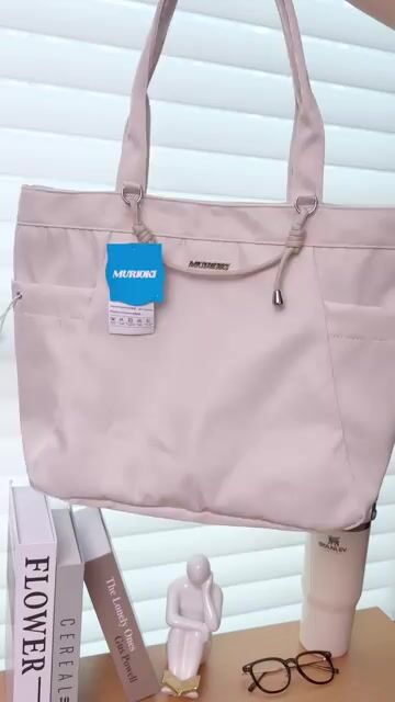 MURIOKI-Camellia ToteBag for Woman Large Capacity Bag with Cup Holders G1035(43*13*33cm) - shop.murioki