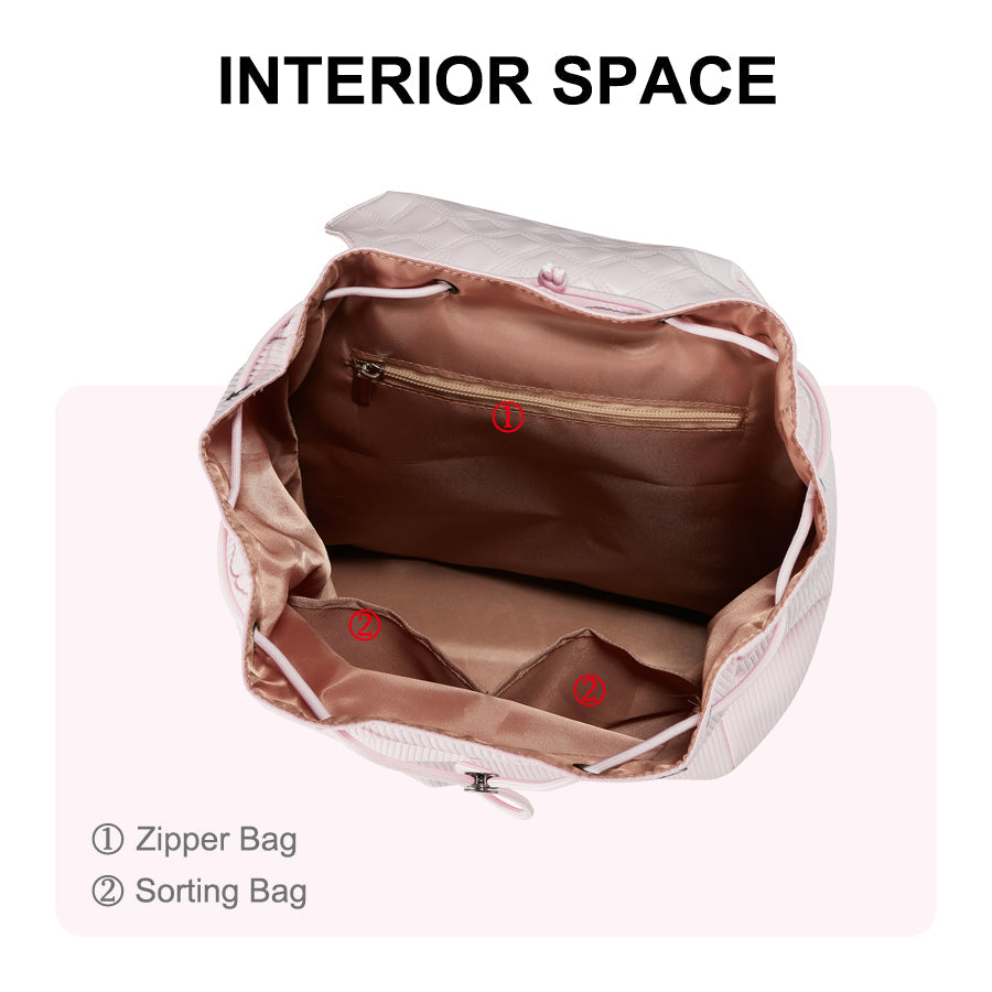 MURIOKI-Friday Drawstring Backpack 14in with Trolley Strap B1024 (29*14*38cm) - shop.murioki