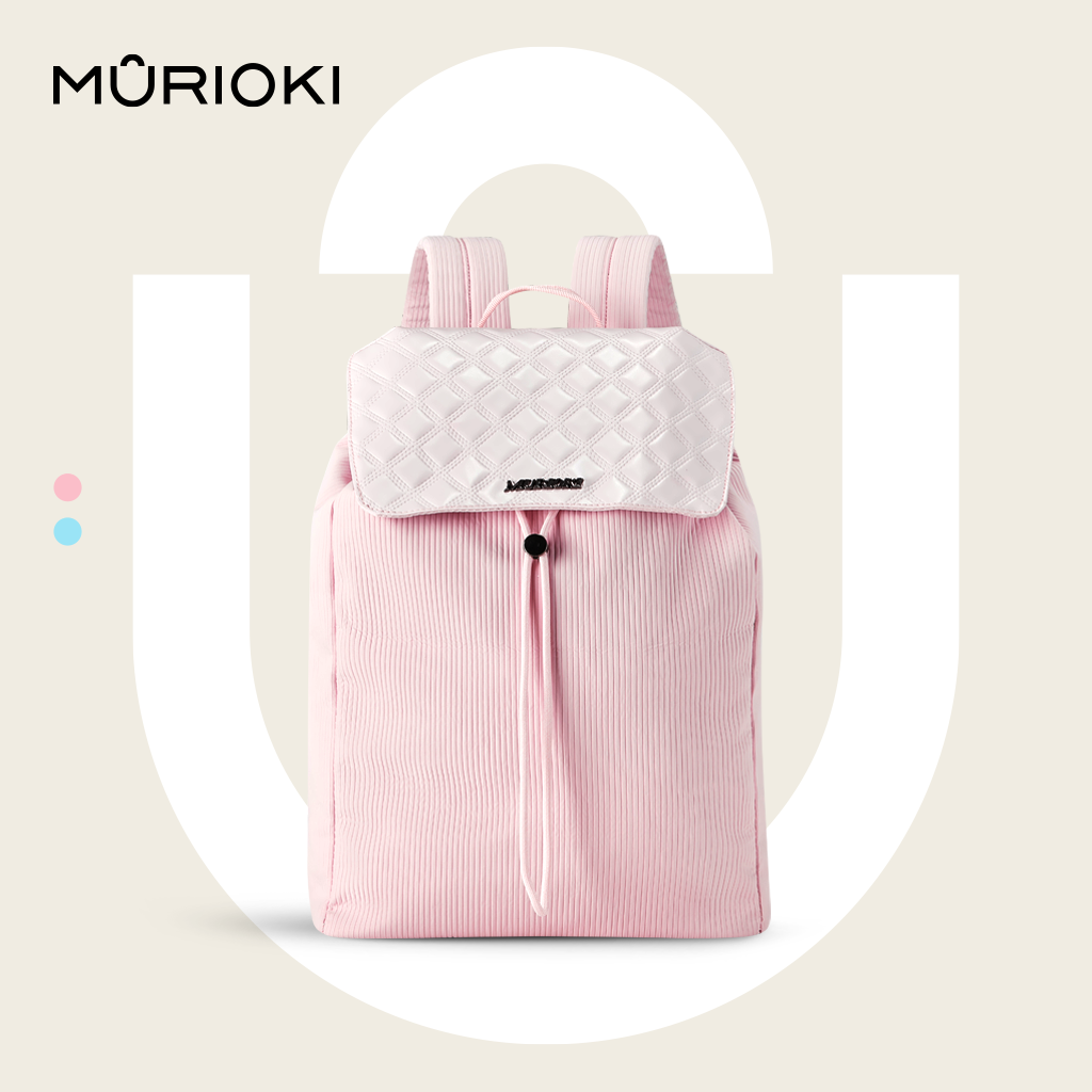 MURIOKI-Friday Drawstring Backpack 14in with Trolley Strap B1024 (29*14*38cm) - shop.murioki