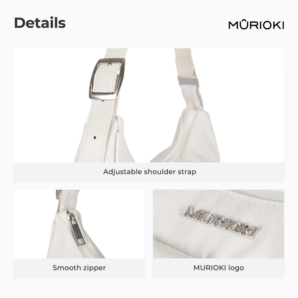 MURIOKI- Carnation Multi Pocket Shoulder Bag for Women with Adjustable Strap G1034(27.5*9*19cm) - shop.murioki