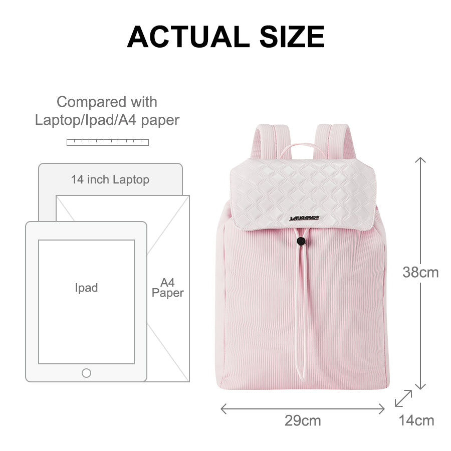 MURIOKI-Friday Drawstring Backpack 14in with Trolley Strap B1024 (29*14*38cm) - shop.murioki