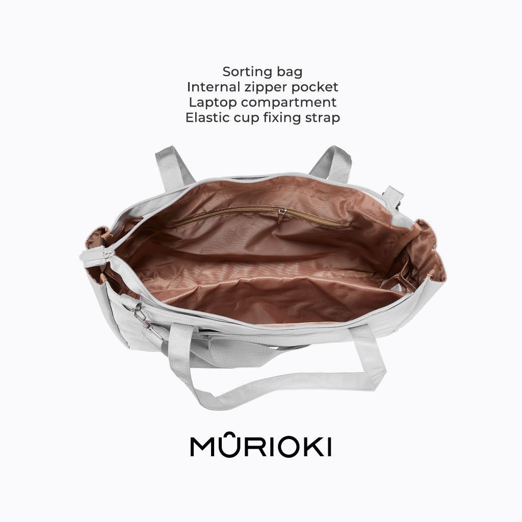 MURIOKI-Mystery Laptop Tote Bag with Cup Holders G1013 (41*28*13CM) - shop.murioki