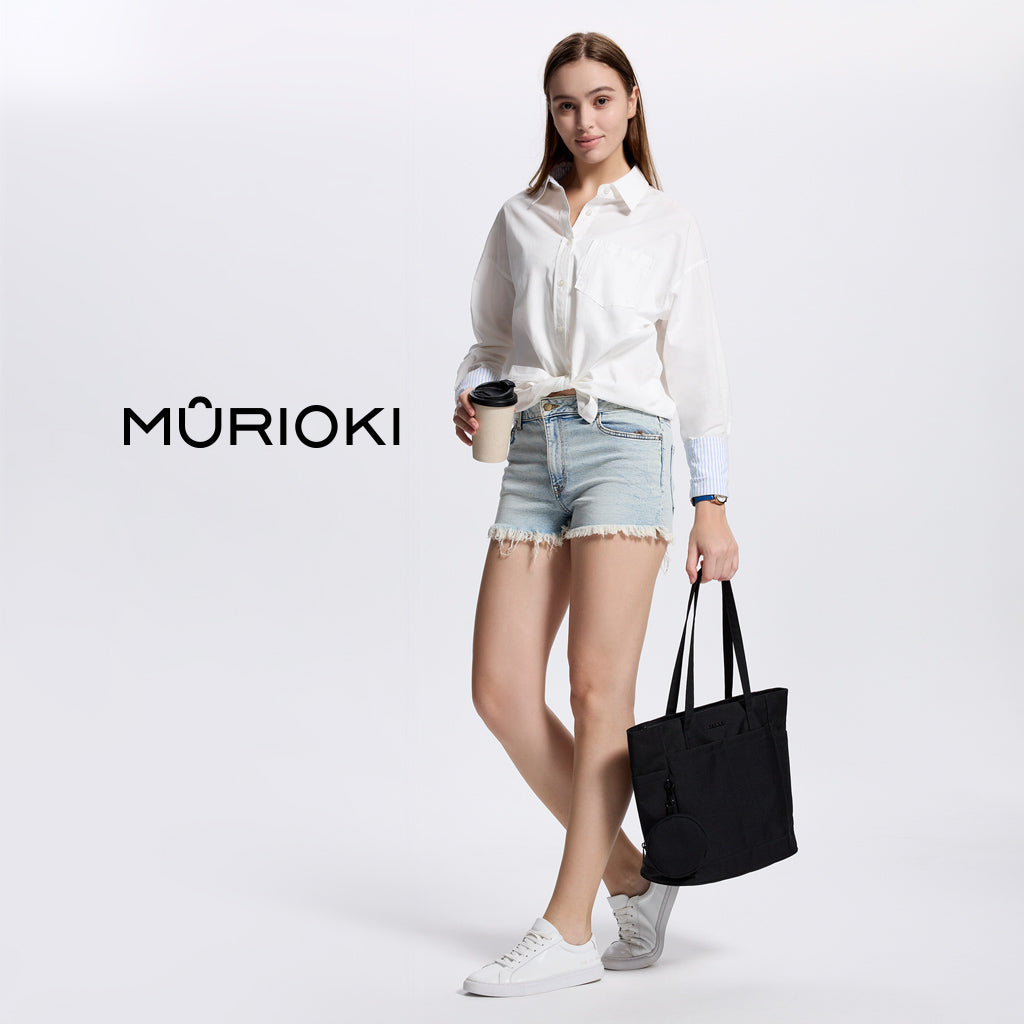 MURIOKI-Echo Tote Bag with earphone bag G1023 (31*15*28cm) - shop.murioki