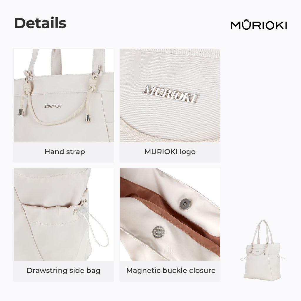 MURIOKI-Camellia ToteBag for Woman Large Capacity Bag with Cup Holders G1035(43*13*33cm) - shop.murioki