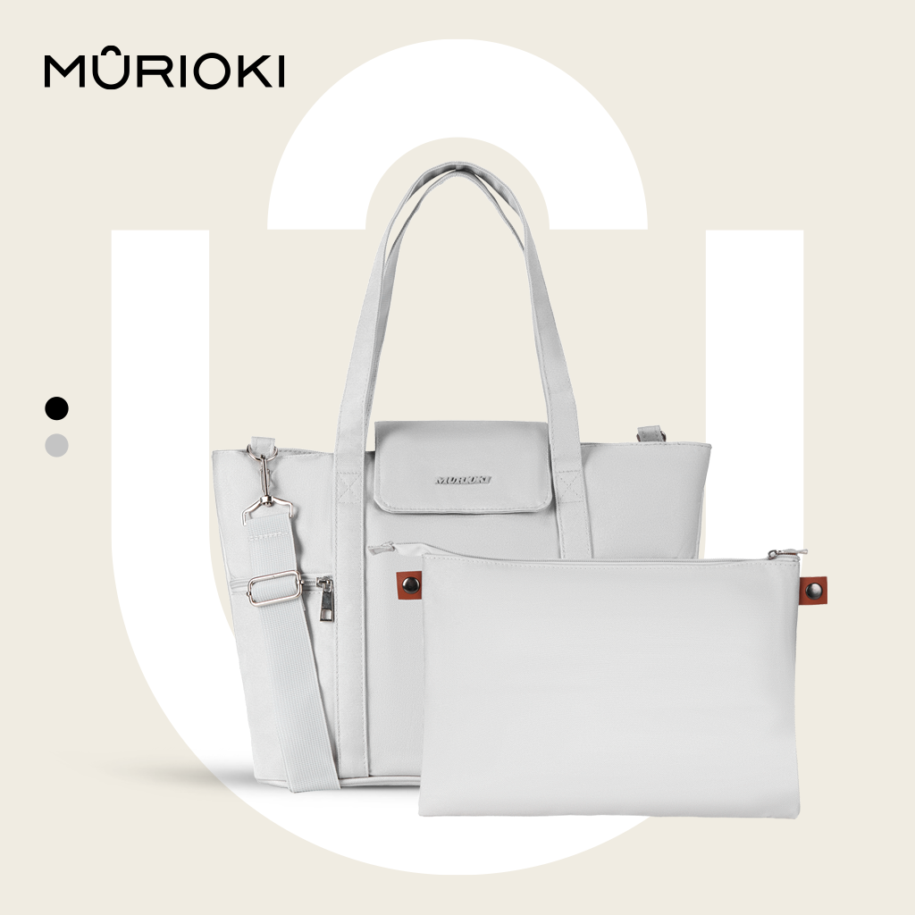 MURIOKI-Ocean 15.6 Inch Office Tote Bag for Women with Detachable Pouch G1015 (35*29*14CM) - shop.murioki