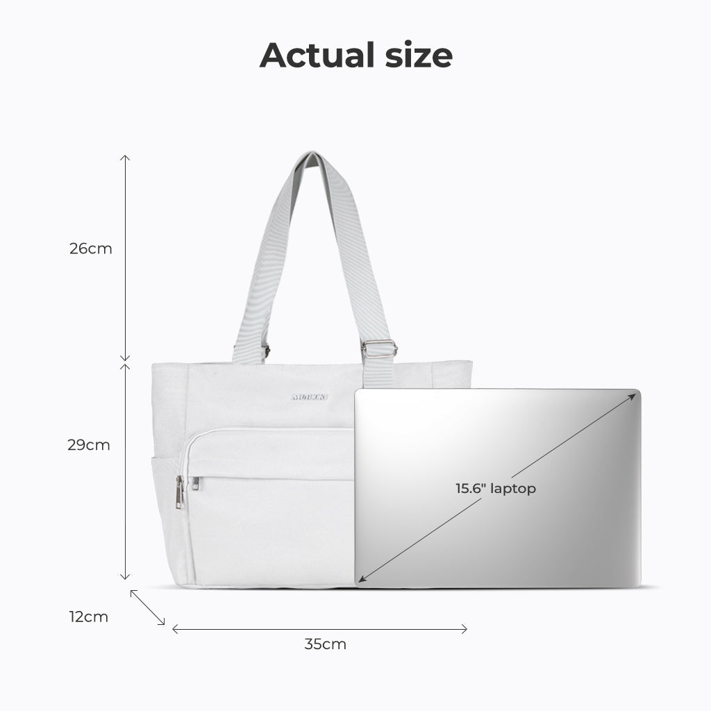 MURIOKI-Glacier 15.6-inch Laptop Office Bag Large Capacity with Adjustable Strap G1018(35*12*29cm) - shop.murioki