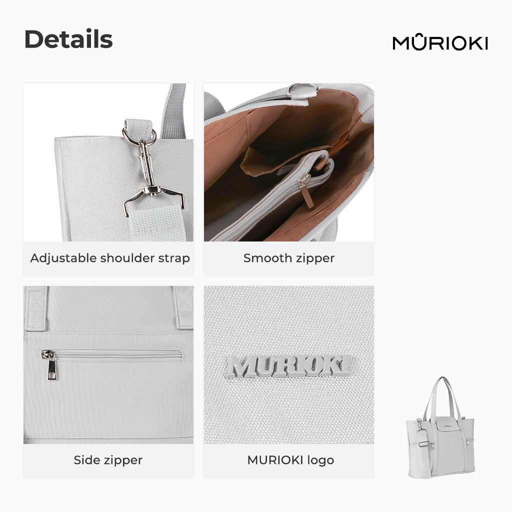 MURIOKI-Ocean 15.6 Inch Office Tote Bag for Women with Detachable Pouch G1015 (35*29*14CM) - shop.murioki