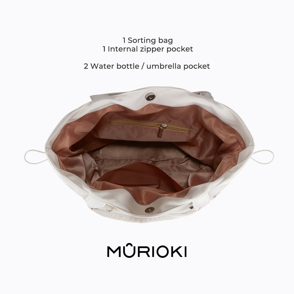 MURIOKI-Camellia ToteBag for Woman Large Capacity Bag with Cup Holders G1035(43*13*33cm) - shop.murioki