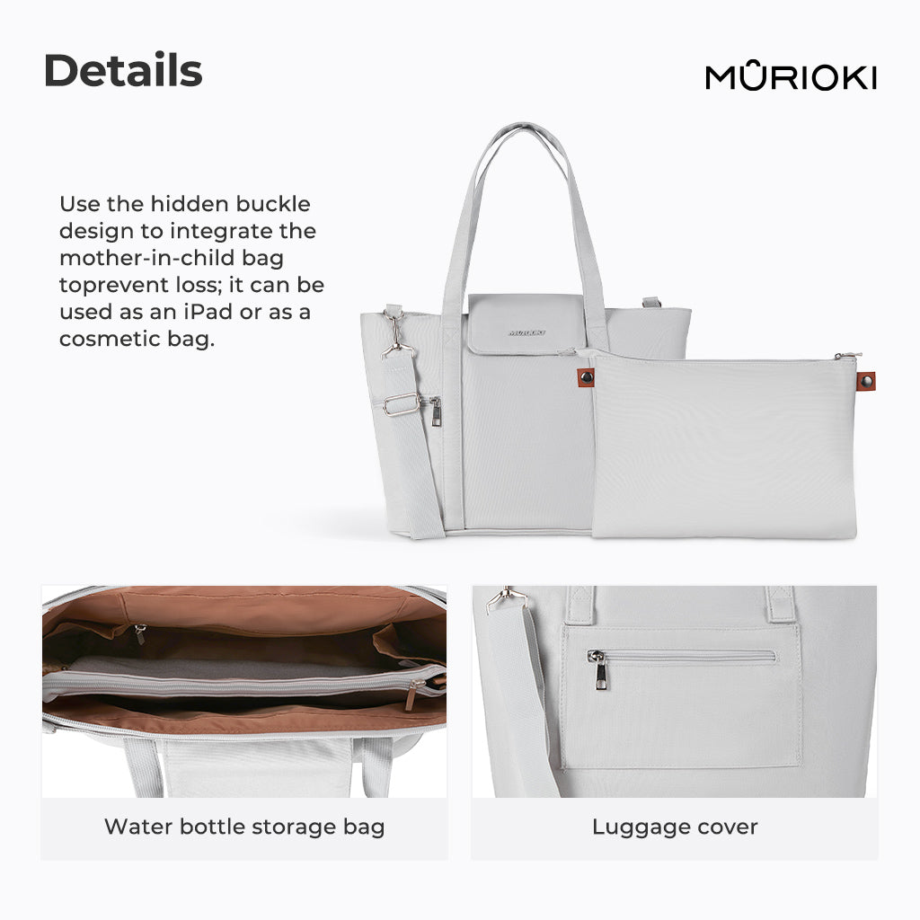 MURIOKI-Ocean 15.6 Inch Office Tote Bag for Women with Detachable Pouch G1015 (35*29*14CM) - shop.murioki