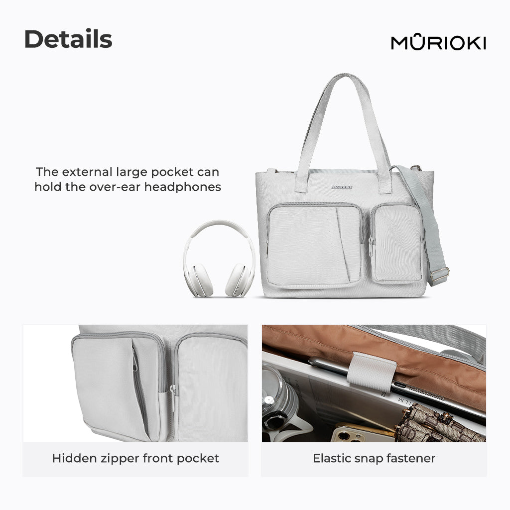 MURIOKI-Canyon Tote Bag with Headphone Zone G1021(35*15*29cm) - shop.murioki