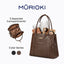MURIOKI Office Bag for Woman 3-compartment Leather Shoulder Bag Fits 11", Lily Grand L1051 (35*18*28cm)