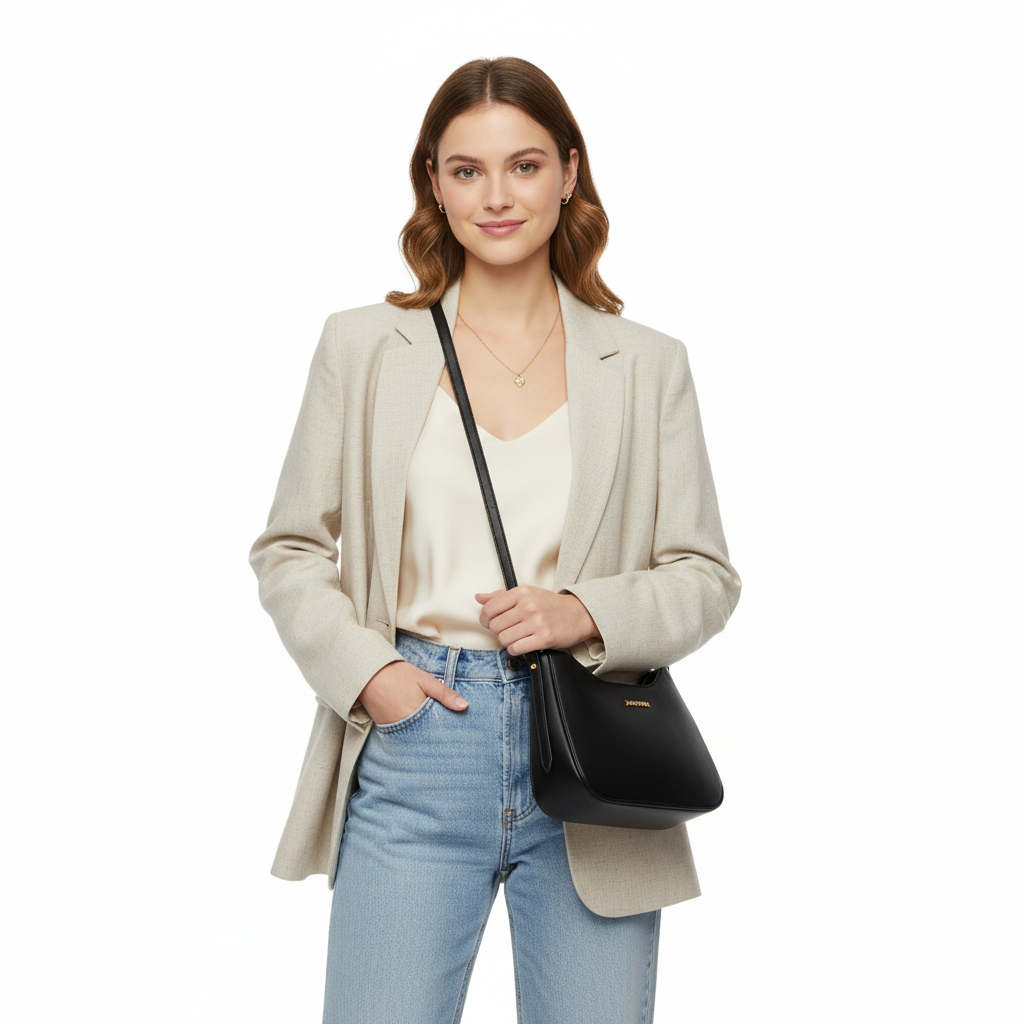 MURIOKI-Stella Armpit Bag for Woman with Dual Purpose Shoulder Strap L1044(31*10*20CM)