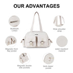 MURIOKI-Tulip Shoulder Bag for Women with Multiple Pockets G1030(31*11*19CM) - shop.murioki
