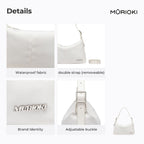MURIOKI-Jade Twill Hobo bag for Woman with Adjustable Shoulder Strap G1043(31*10*20CM)