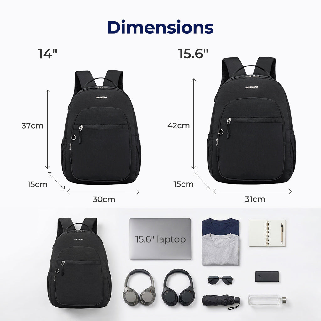 MURIOKI Mint-Lightweight Travel Bag Unisex Waterproof Backpack 14"/16" B1460 (31*15*42cm)