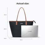 MURIOKI-Grace ToteBag for Woman 14In Large Capacity with Detachable Pouch G1041(28*12*31cm)