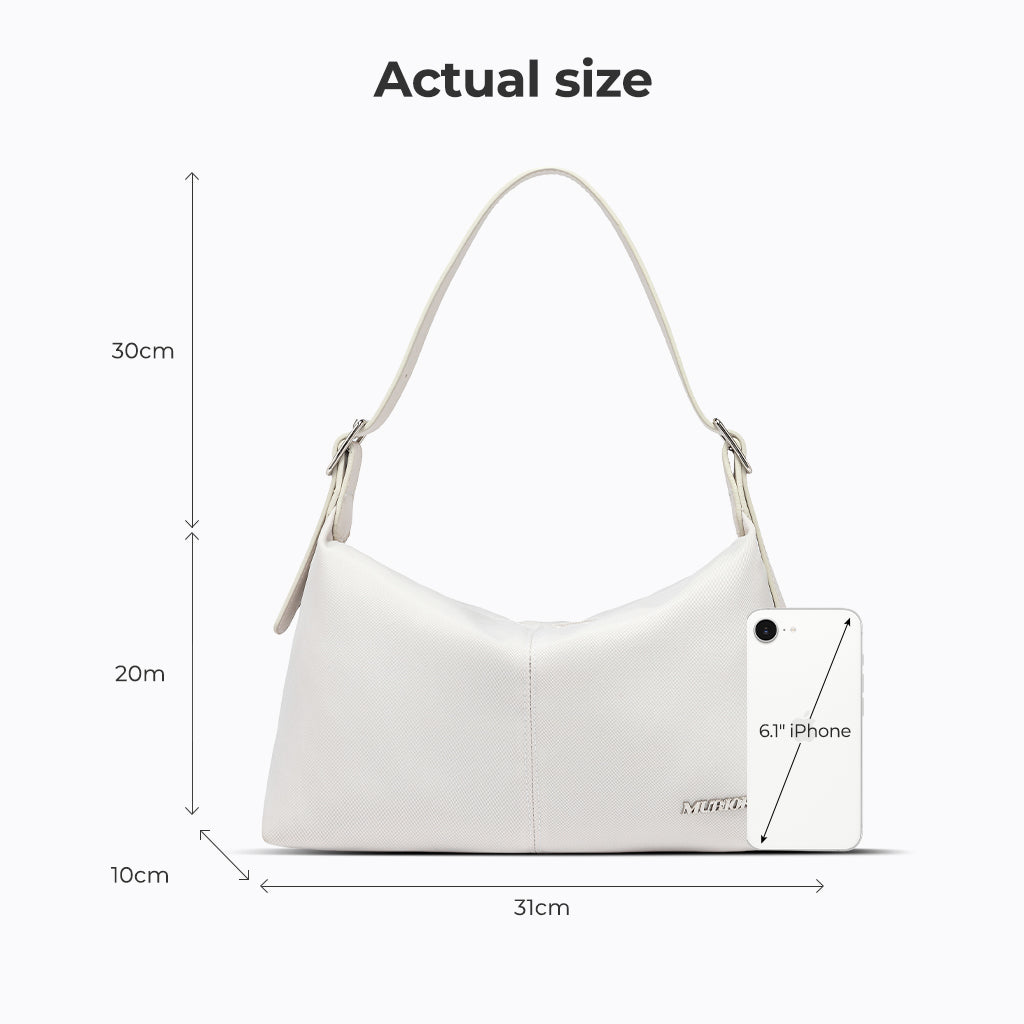 MURIOKI-Jade Twill Hobo bag for Woman with Adjustable Shoulder Strap G1043(31*10*20CM)