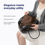 MURIOKI Boston Bag Shoulder Bag for Woman 11" Armpit Bag, Nicole L1052(31*21*18cm)