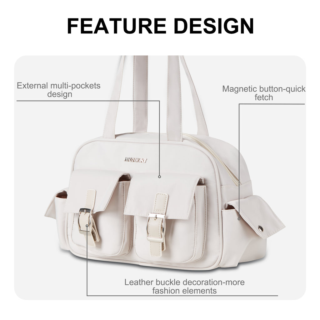 MURIOKI-Tulip Shoulder Bag for Women with Multiple Pockets G1030(31*11*19CM) - shop.murioki