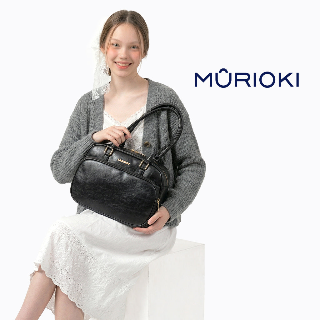 MURIOKI Boston Bag Shoulder Bag for Woman 11" Armpit Bag, Nicole L1052(31*21*18cm)