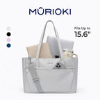 MURIOKI-ミステリーラップトップトートバッグ カップホルダー付き G1013 (41*28*13CM) 