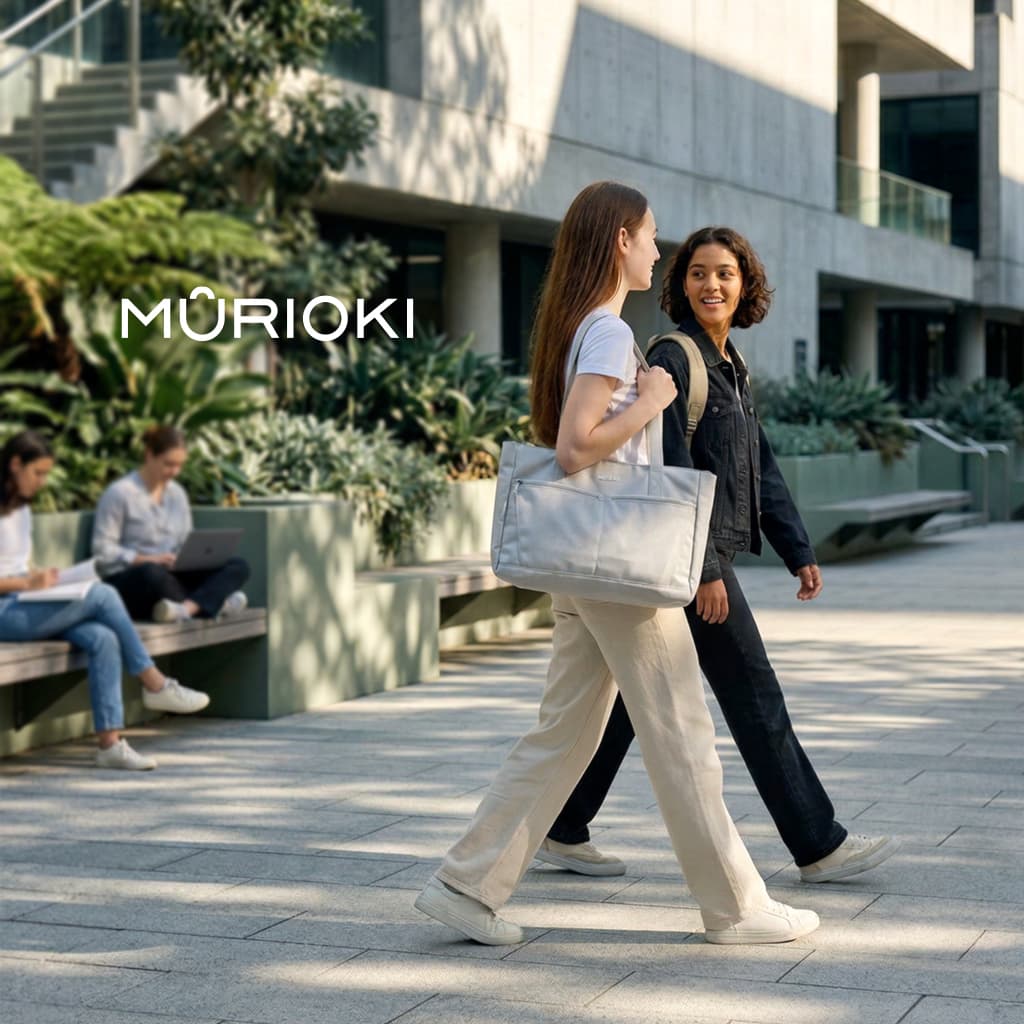 MURIOKI-ミステリーラップトップトートバッグ カップホルダー付き G1013 (41*28*13CM) 