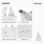 MURIOKI-Glacier 15.6-inch Laptop Office Bag Large Capacity with Adjustable Strap G1018(35*12*29cm) - shop.murioki