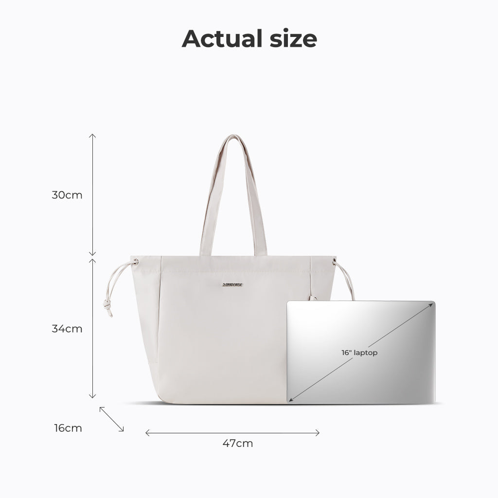 MURIOKI-Jasmine 16 Inch Laptop Tote Bag for College with Detachable Earphone Pouch G1031(47*16*34CM) - shop.murioki