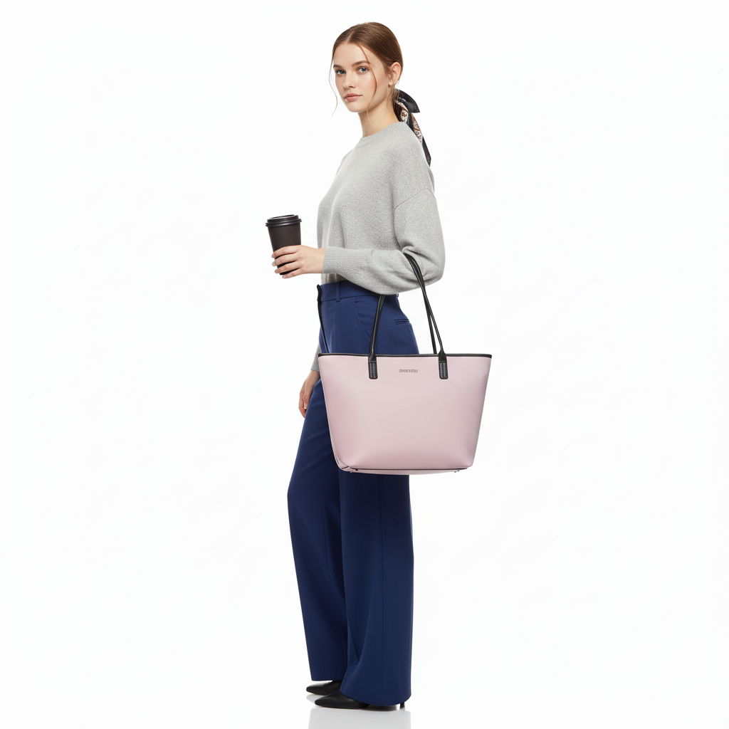 MURIOKI-Grace ToteBag for Woman 14In Large Capacity with Detachable Pouch G1041(28*12*31cm)