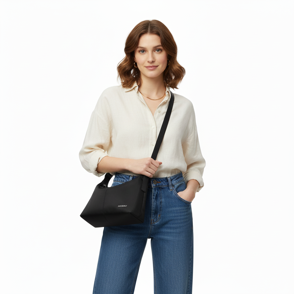 MURIOKI-Jade Twill Hobo bag for Woman with Adjustable Shoulder Strap G1043(31*10*20CM)