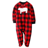 Footed Newborn Baby Rompers 2022 Fall Winter Sheep Unicorn Cartoon Printed Warm Fleece Infant Baby Pajamas jumpsuits Sleepwear
