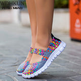 Women Sneakers 2020 New Fashion Breathable Weaving Casual Shoes Woman Comfortable Flats Sneakers Women Shoes Zapatos De Mujer