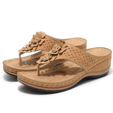 Murioki 2022 Sandals Women Summer Shoes With Platform Sandalias Mujer Flower Women Heels Sandals Casual Wedges Shoes For Women Flip Flop