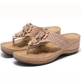 Murioki 2022 Sandals Women Summer Shoes With Platform Sandalias Mujer Flower Women Heels Sandals Casual Wedges Shoes For Women Flip Flop